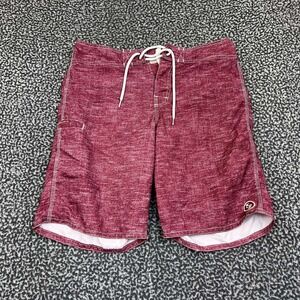 Ezekiel Board Shorts Men 33 Red Swim Drawstring‎ Outdoor 36x11